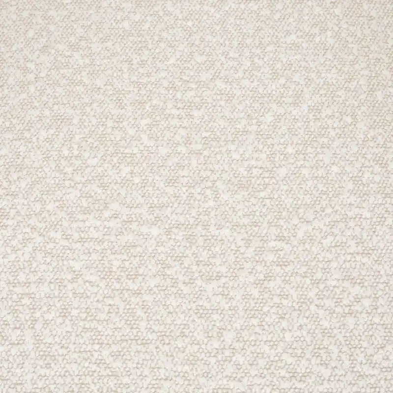 Dining Chair w/ Cream Boucle Fabric & Matte Black Metal Legs