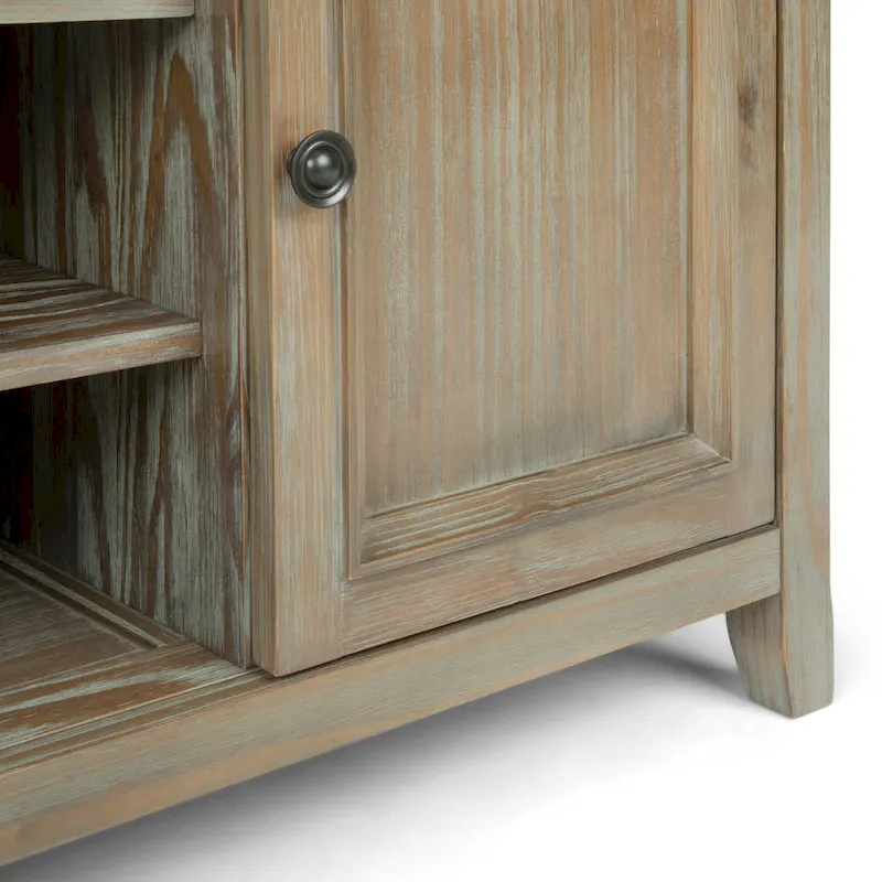 54-Inch Wide Solid Wood Transitional-Style Tv Stand — 54