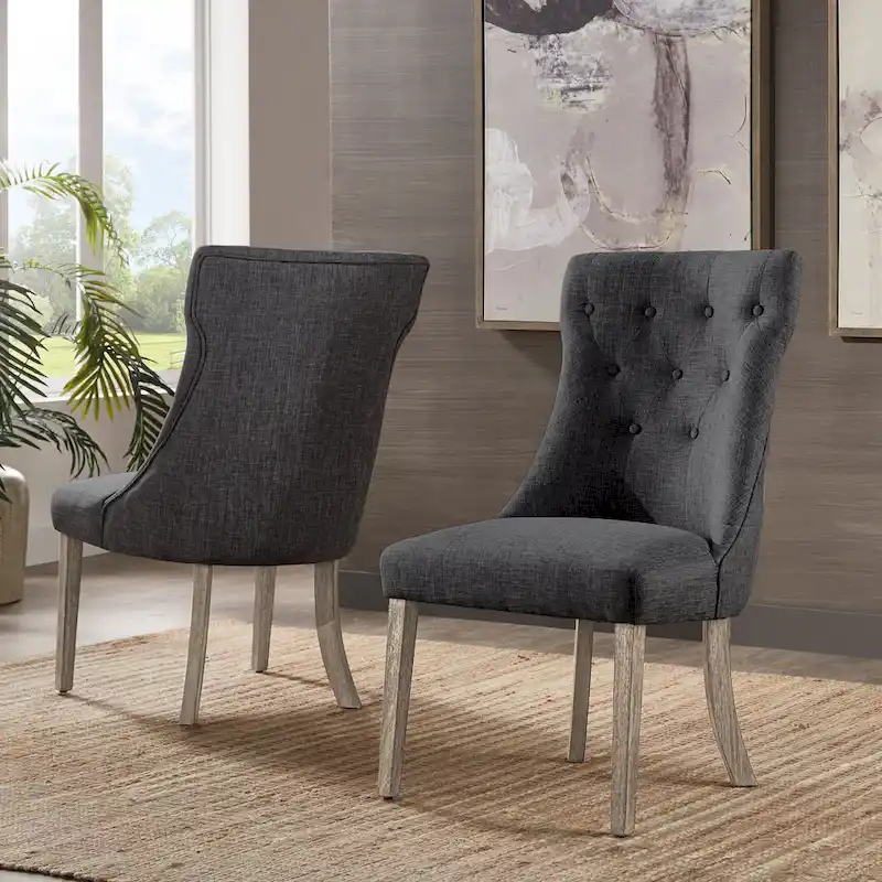 Voyager Button-tufted Dining Chairs (Set of 2) by iNSPIRE Q Artisan