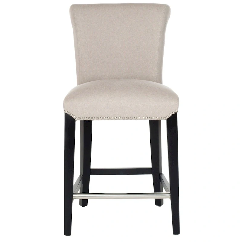 SAFAVIEH Jenelle Black Faux Leather 23-inch Counter Stool - 18.7 W x 23 D x 36.4 H - 19Wx23Dx36H