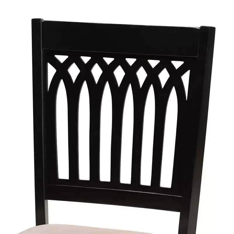 Modern Fabric & Wood Dining Set for 6 – 4 Chairs + Bench + Table