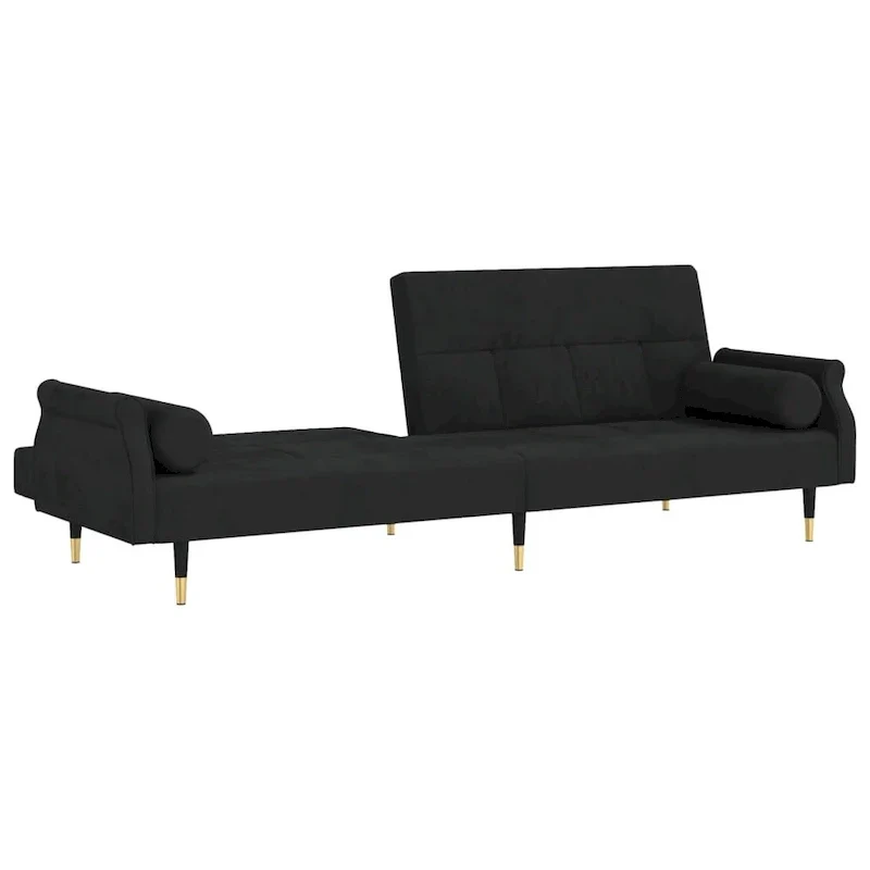 Velvet Sofa Bed Loveseat with Cushions – 85 x 35 x 27.6