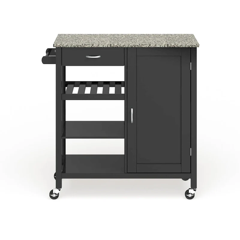 Ringsby Wooden 3-shelf Kitchen Cart