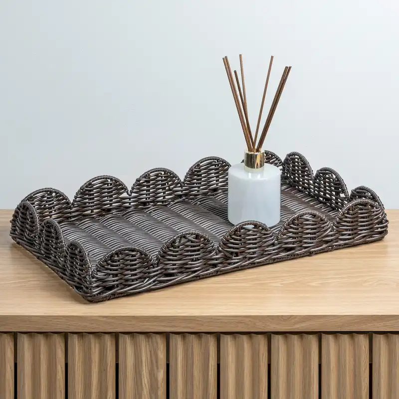 happimess Resin Rectangular Decorative Serving Trays (Set of 3)