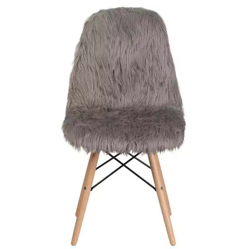 Emma and Oliver Shaggy Dog Fur Accent Chair