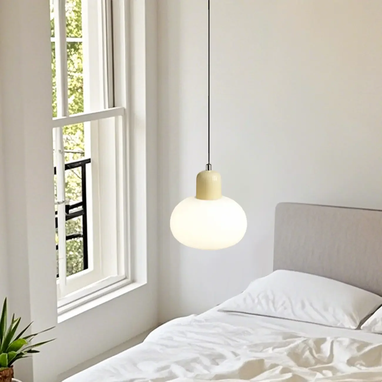 Minimalist Ceramic Globe Pendant Lights with Adjustable Length