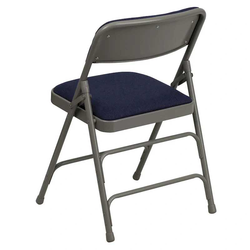 Set of 2 Metal Folding Chairs with Padded Seats