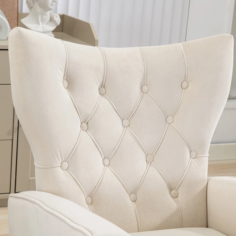 Tufted Rocking Chair Single Sofa Accent Rocker
