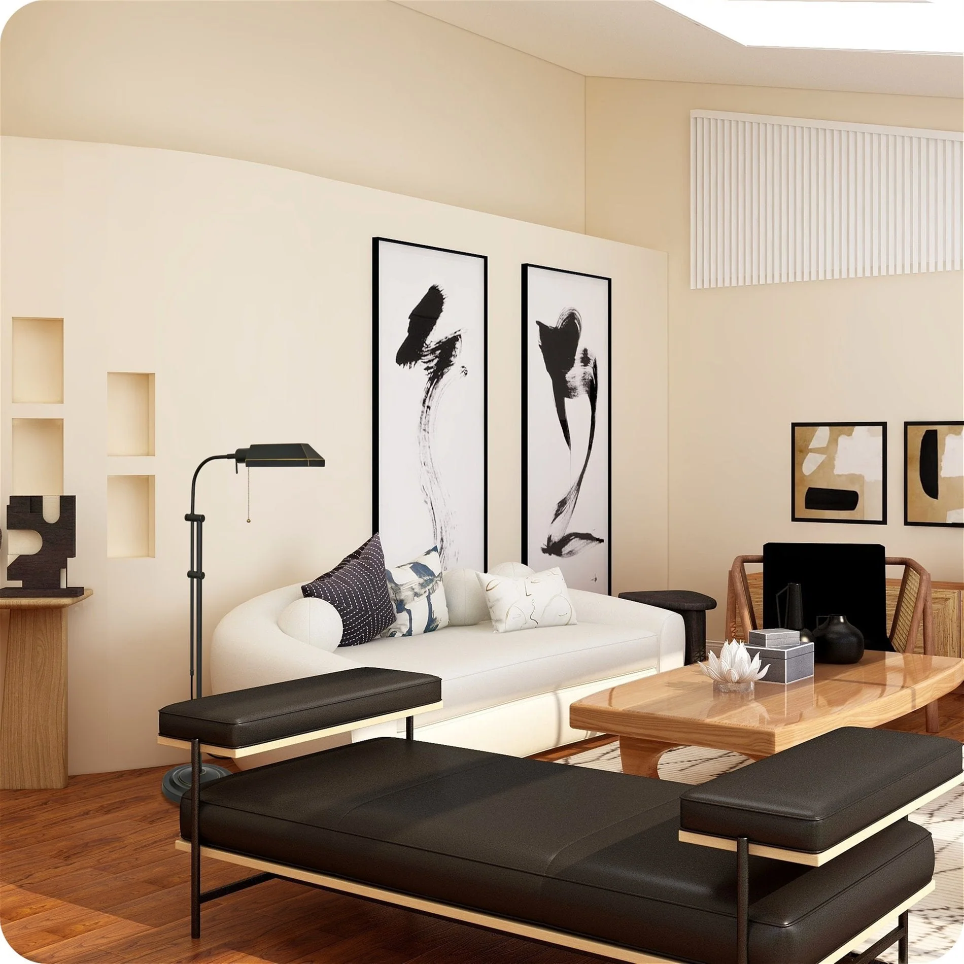 Kira Home Prescott 58 6W LED Bulb (60W eq.) Modern Industrial Adjustable Standing Pharmacy Floor Lamp