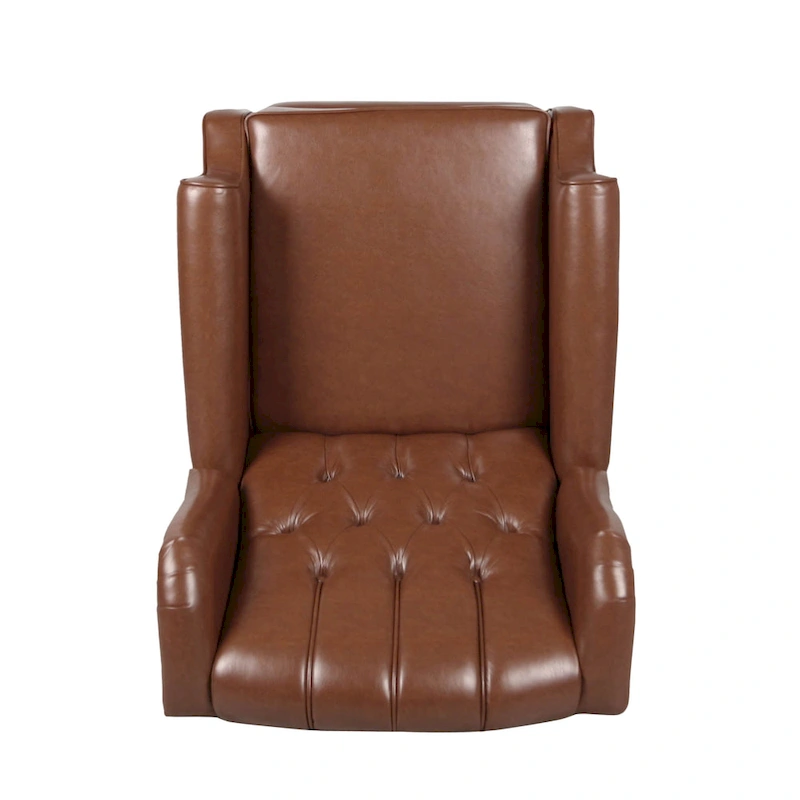 Walter Brown Bonded Leather Recliner Club Chair by Christopher Knight Home