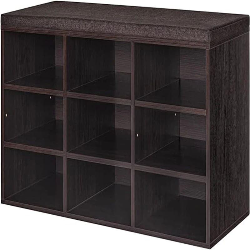 Shoe Storage Bench with 9 Cubbies - 11.8D x 31.5W x 18.9H