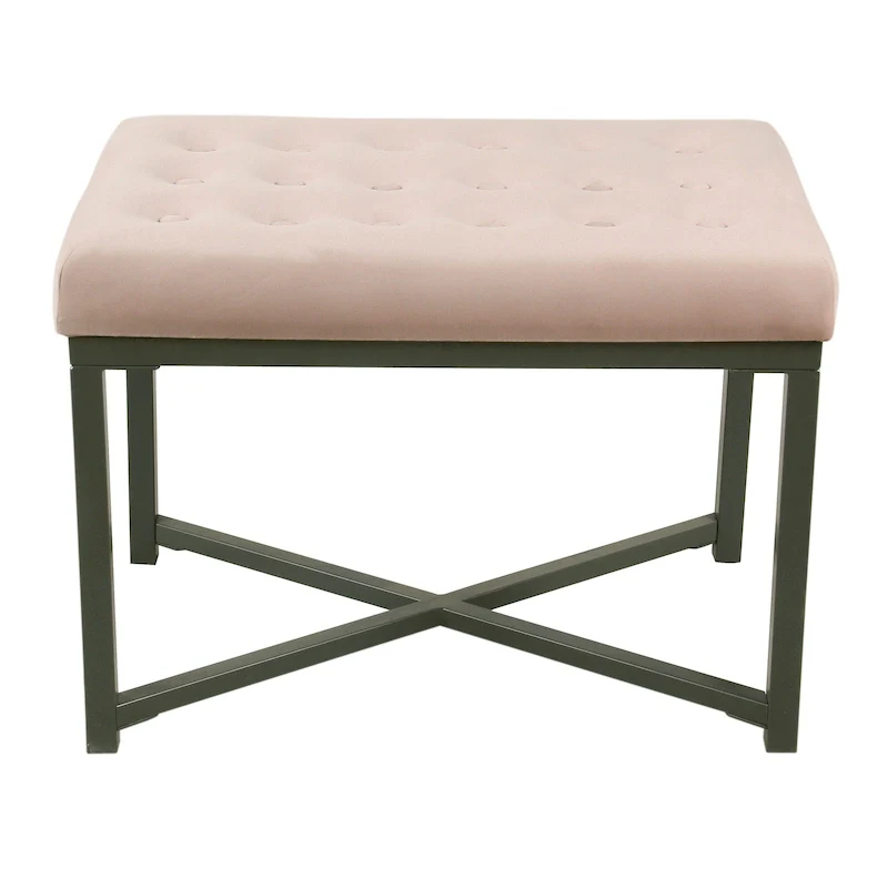 Velvet Tufted Footstool