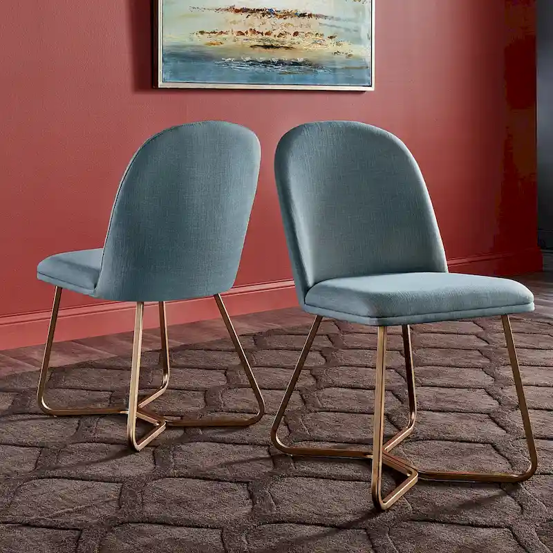 Cheyenne Gold Metal Dining Chair (Set of 2) by iNSPIRE Q Modern