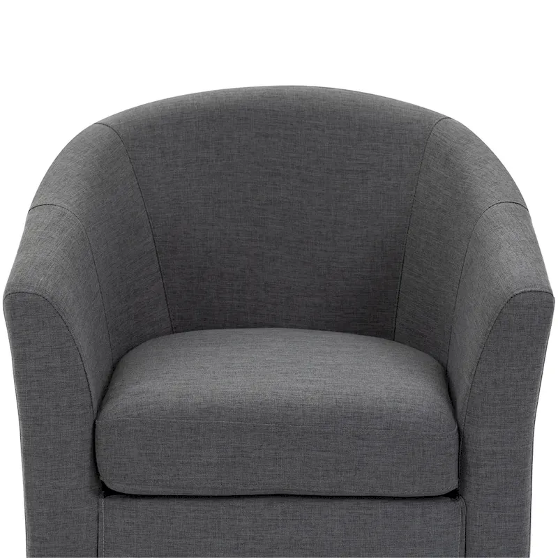 Modern Upholstered Swivel Barrel Chair Living Room Accent Chair