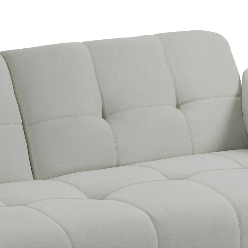 75 Convertible Sleeper Futon Sofa Bed With Adjustable Tufted Back