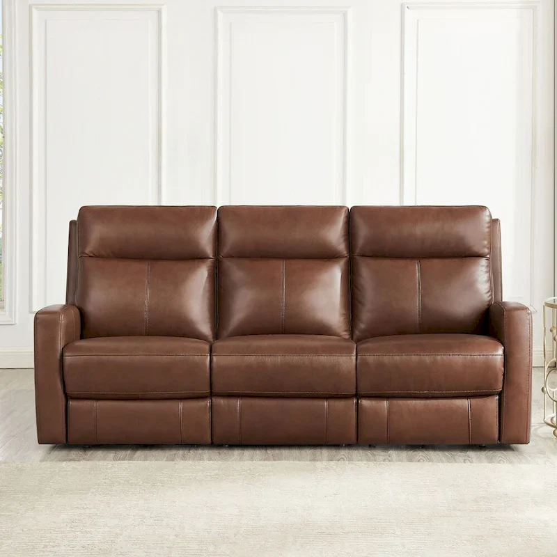 Hydeline Vienna Zero Gravity Power Recline and Headrest Top Grain Leather Sofa and Loveseat - Sofa, Loveseat