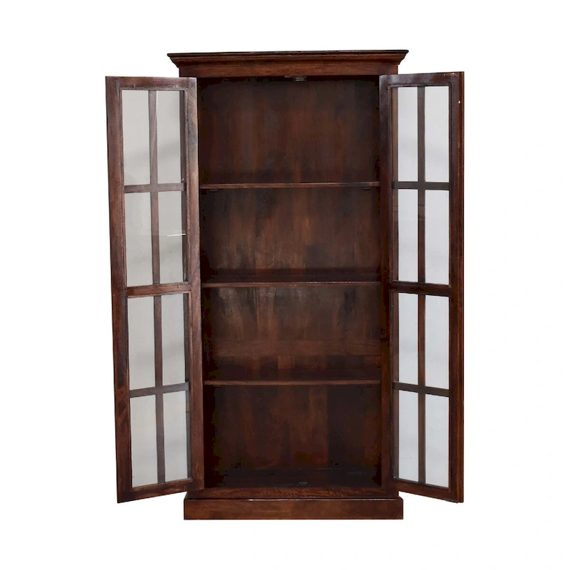 Tall Cherry Glazed Cabinet