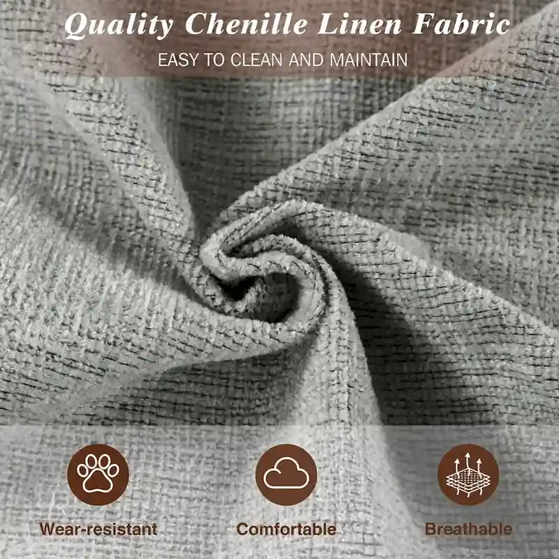 80 Modern Chenille Linen Loveseat Sofa for Living Room