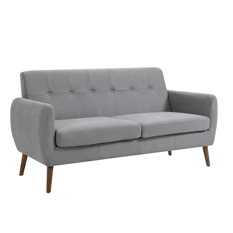 Two-Seater Sofa (Small), Fabric, Rubberwood
