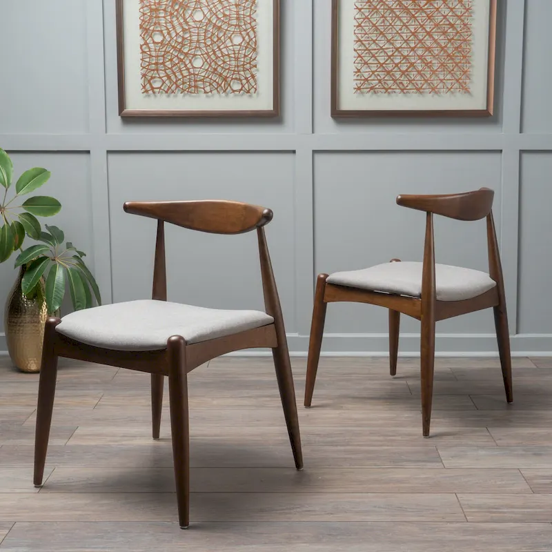 Francie Mid-Century Modern Dining Chairs (Set of 2) by Christopher Knight Home - 20.50 W x 20.25 L x 29.75 H