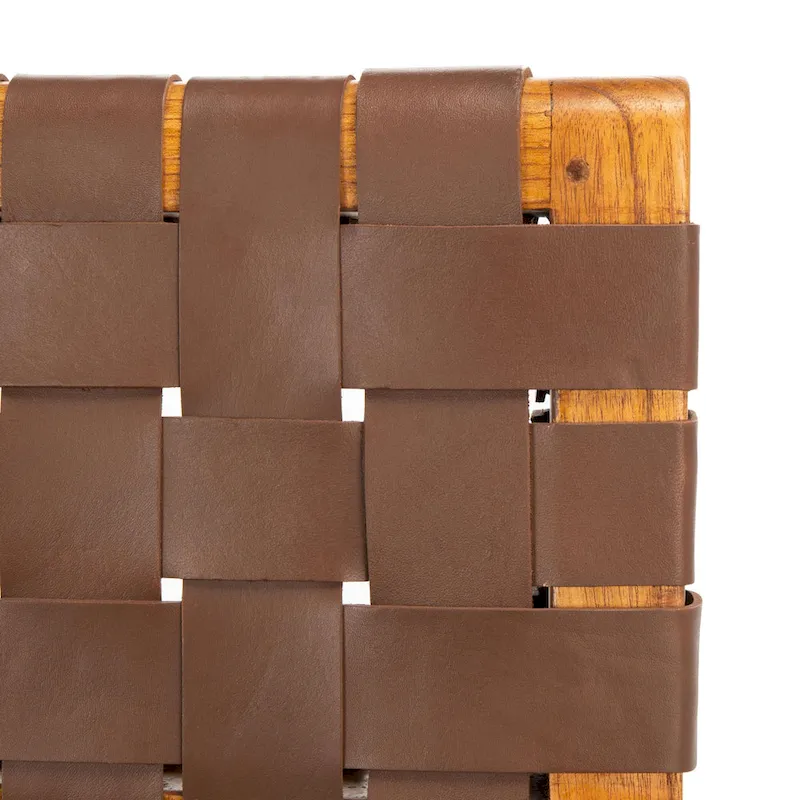 SAFAVIEH Gerda Woven Leather Dining Room Chair - 22.1 W x 20.9 L x 31.9 H - 22Wx21Dx32H