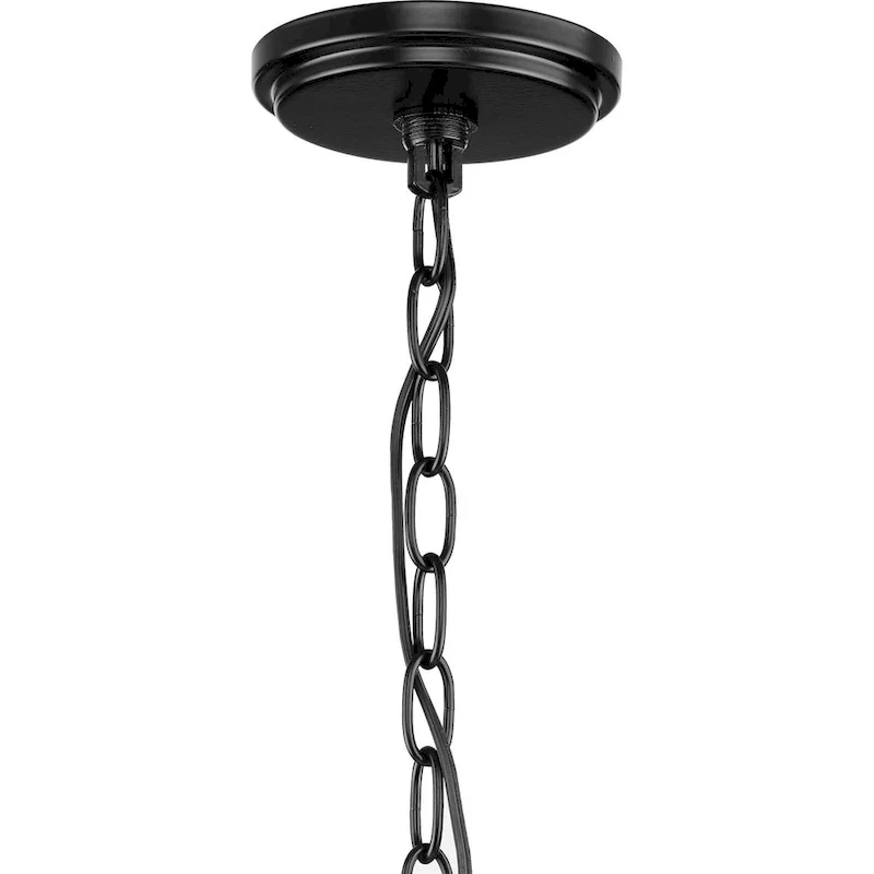 Classic Dome Collection One-Light Matte Black Transitional Pendant - 15 in x 15 in x 8.125 in