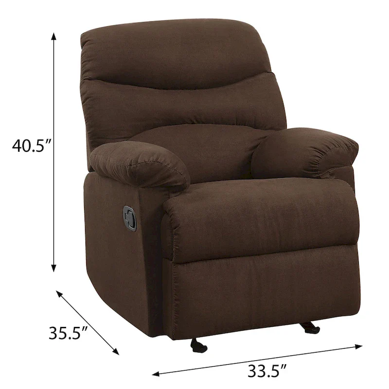 Pillow Top Arms Recliner with Tufted Back