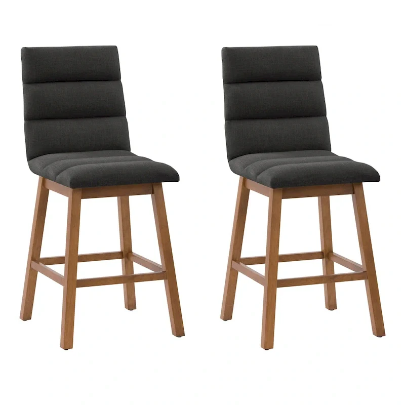 Lilibet Upholstered Counter Height Bar Stools, Set of 2