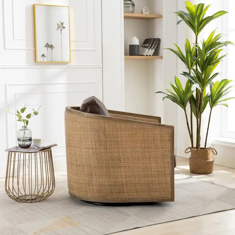 Swivel Barrel Accent Chair