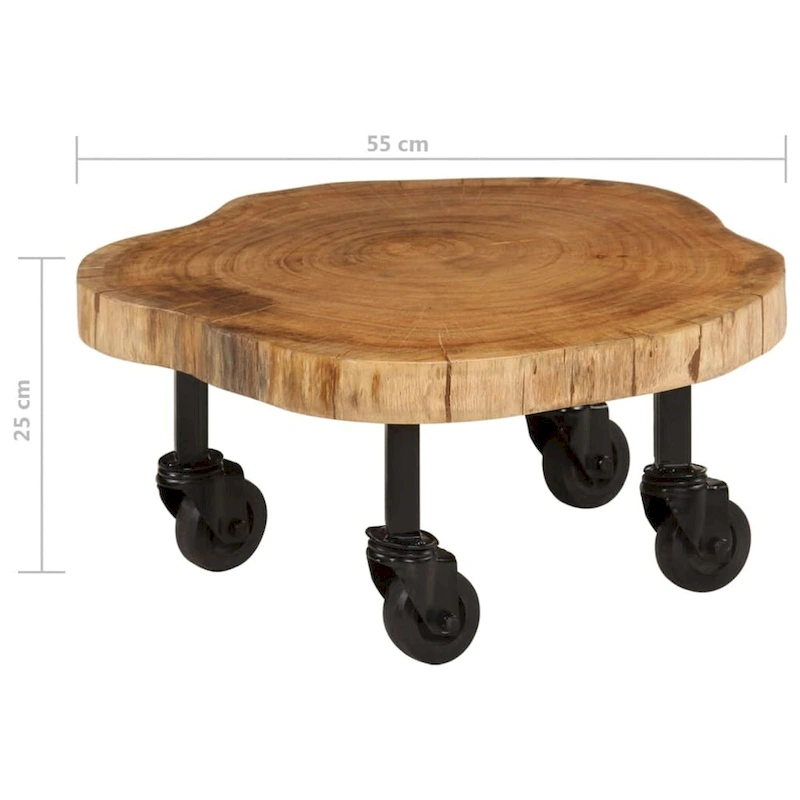 vidaXL Coffee Table Solid Wood Acacia 23.6 x21.7 x9.8