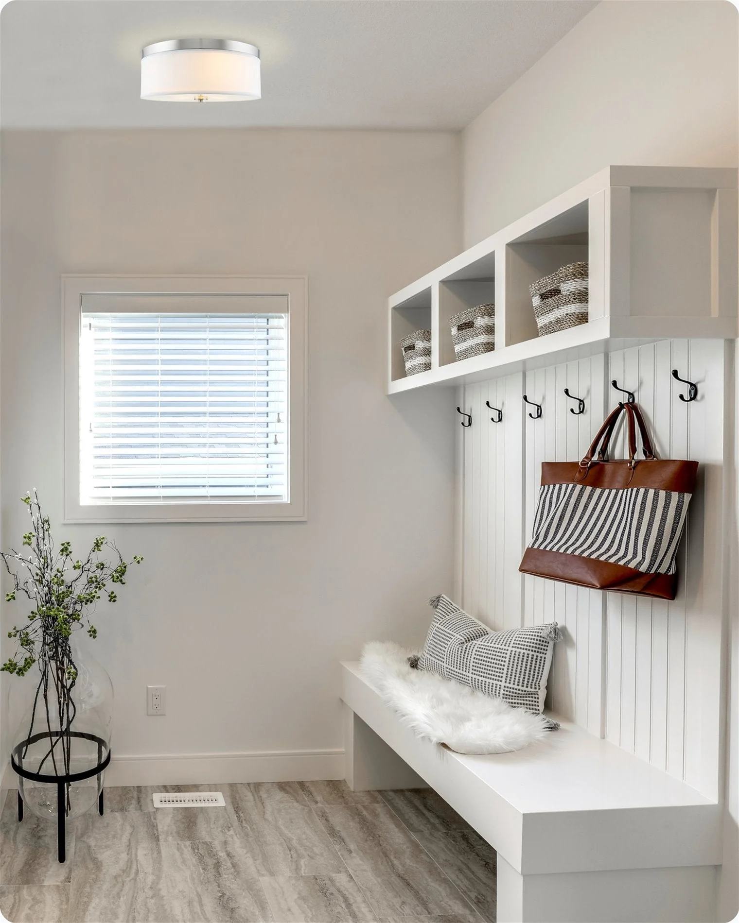 Walker 15 Mid-Century Modern 3-Light Flush Mount Ceiling Light