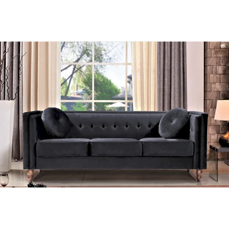 Roberta Velvet Chesterfield Sofa