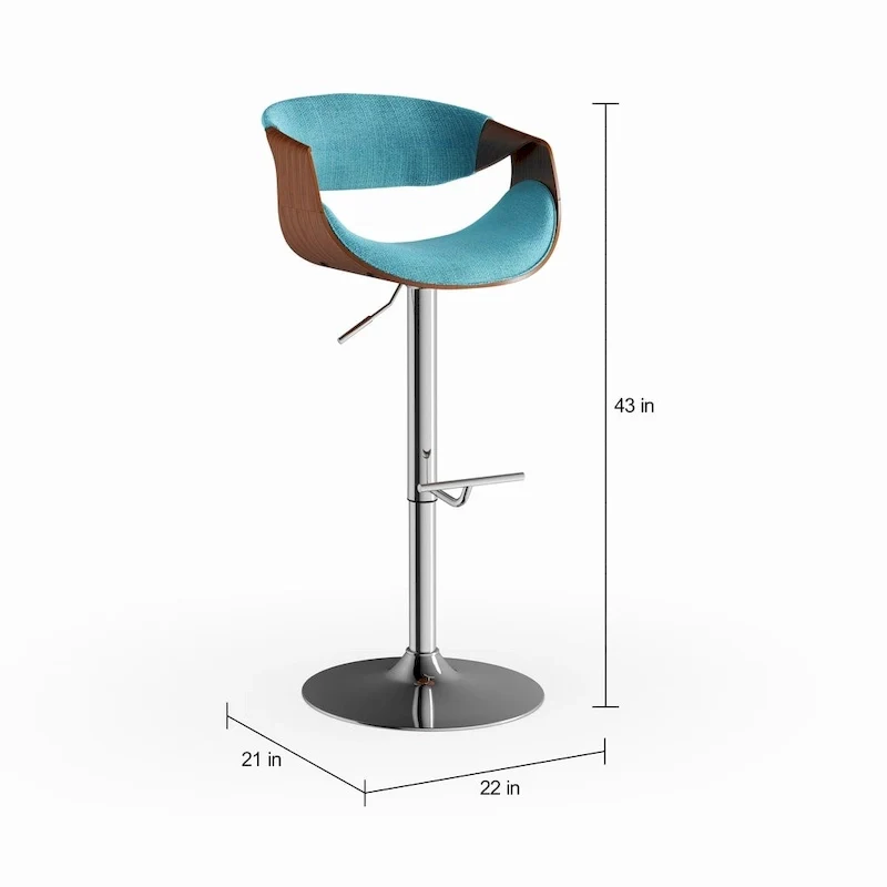 Carson Carrington Sauda Mid-century Modern Walnut WoodAdjustable Bar Stool