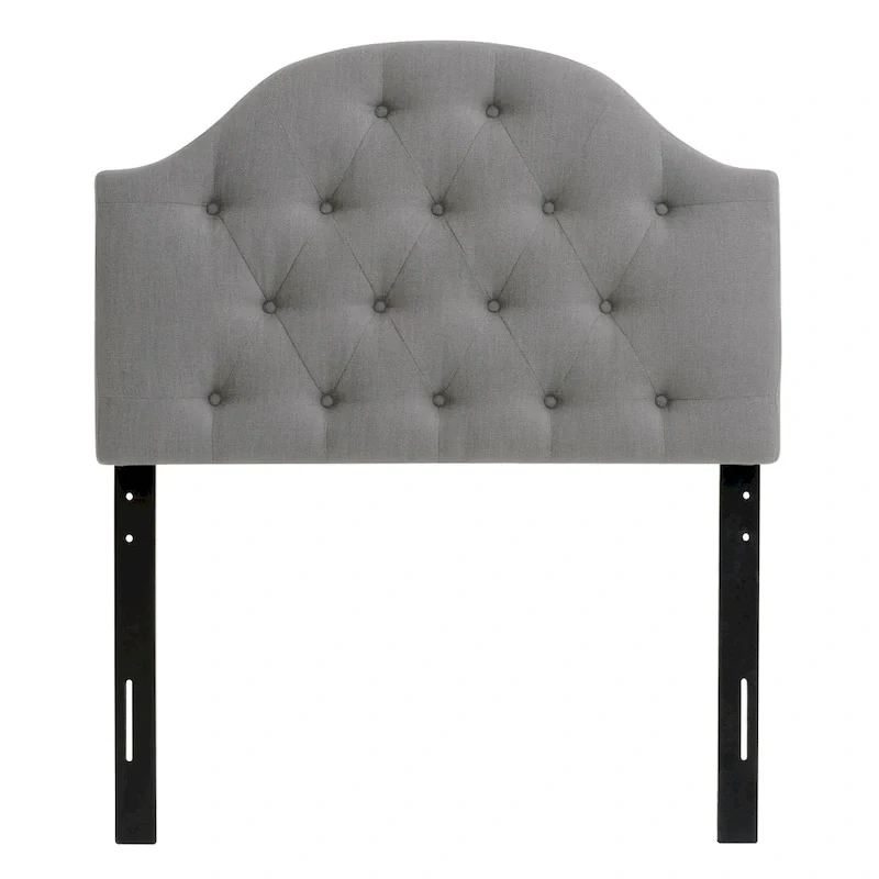 Diamond Tufted Fabric Arched Panel Headboard - Twin