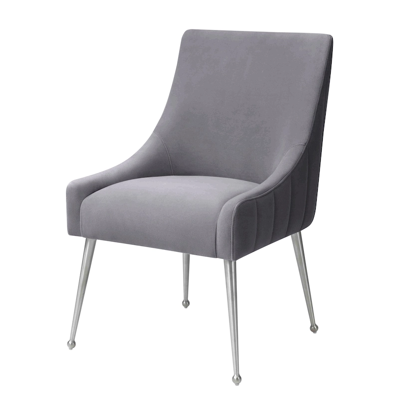 Irina Dining Chair Velvet Side Chair with Stainless Steel Leg