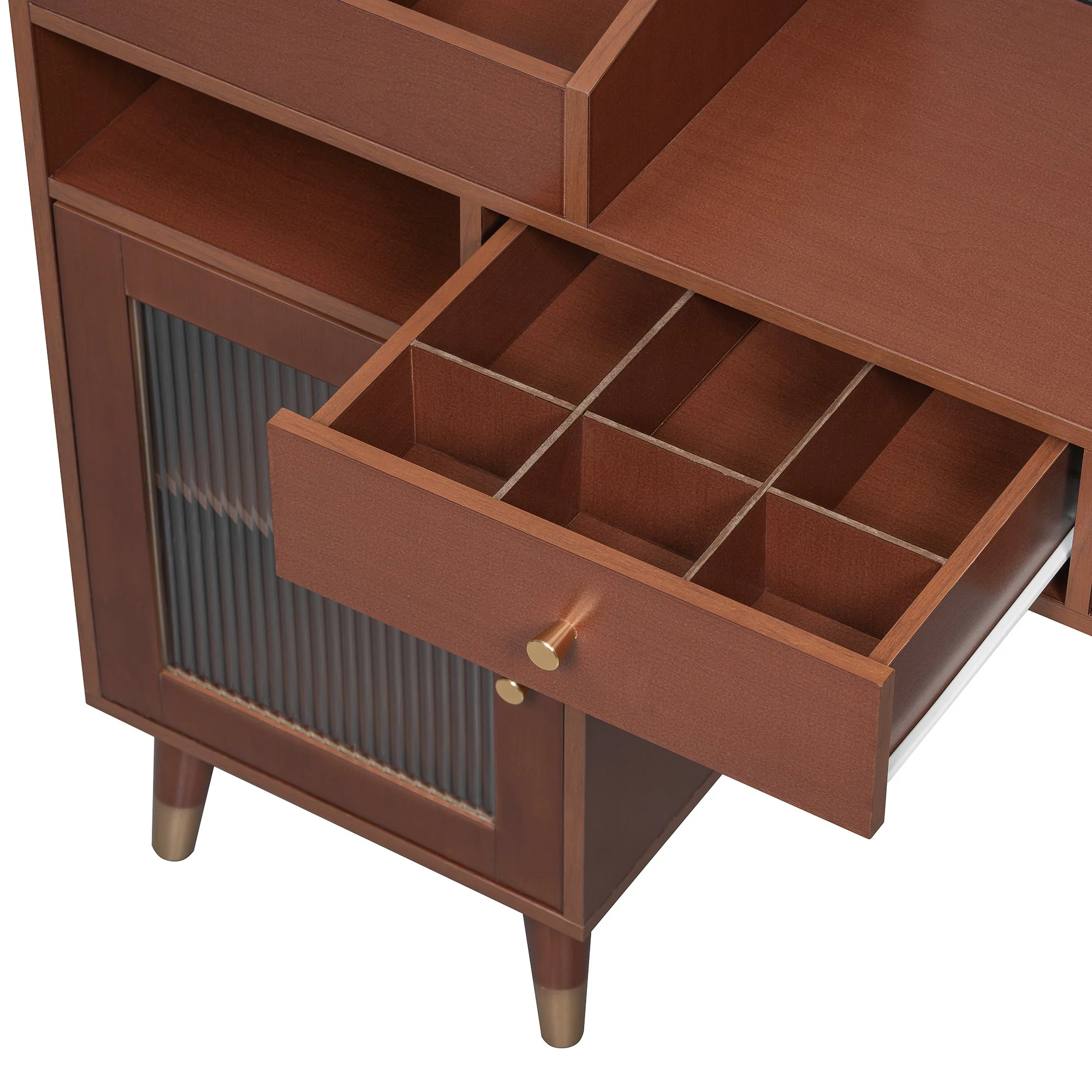 Walker Edison | Modern Makeup Vanity Desk with Drawers