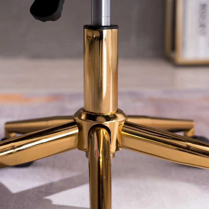Home Office Chair With Gold Metal Legs