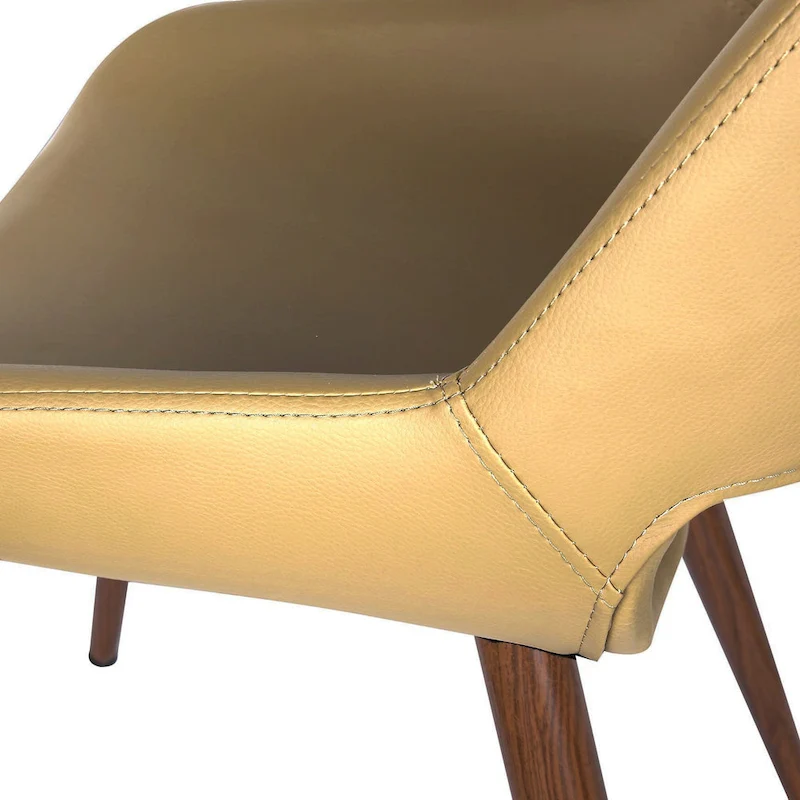 Carson Carrington Langa Faux Leather Mid-Century Dining Chair with Metal Legs