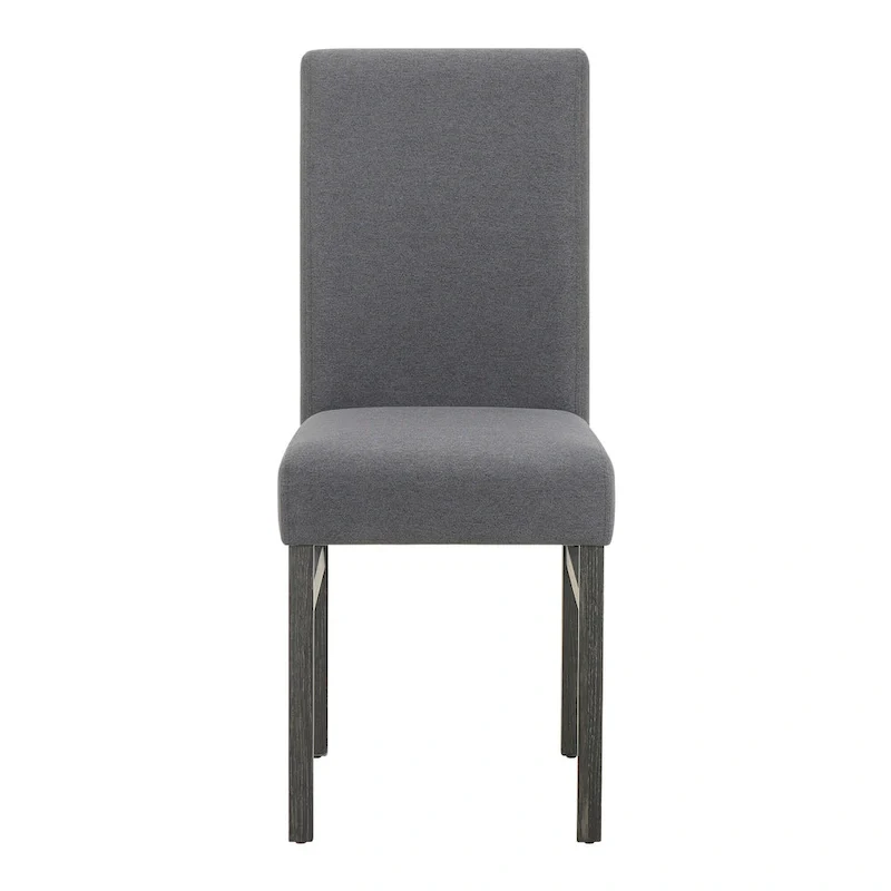 Rustic 5-Piece Dining Set with Small Space Rectangular Table & 4 Upholstered Chairs