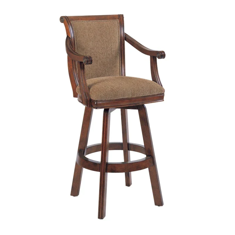 Warm Cherry Swivel 30-inch Bar Stool