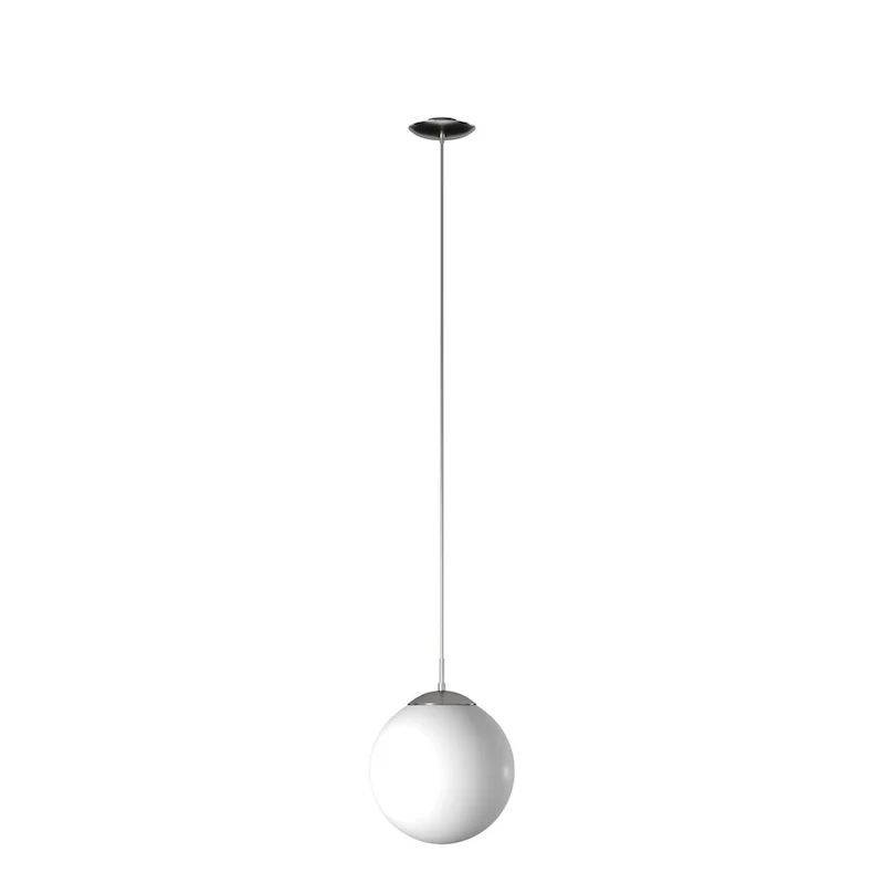 Eglo Rondo 1-light 60-watt Pendant with Matte Nickle Finish and Opal Glass