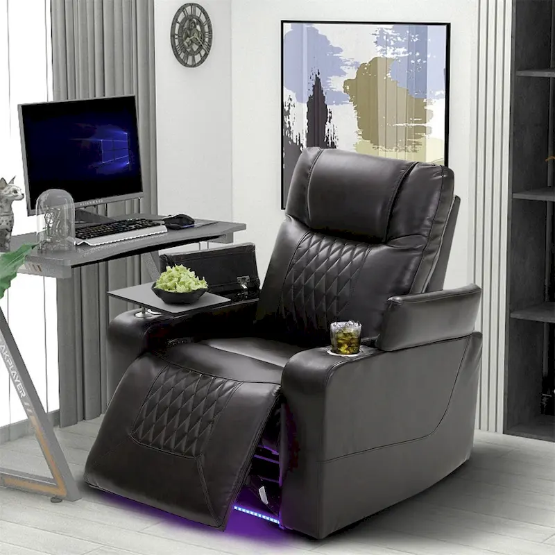 Merax PU Leather Power Motion Recliner with USB Charge Port