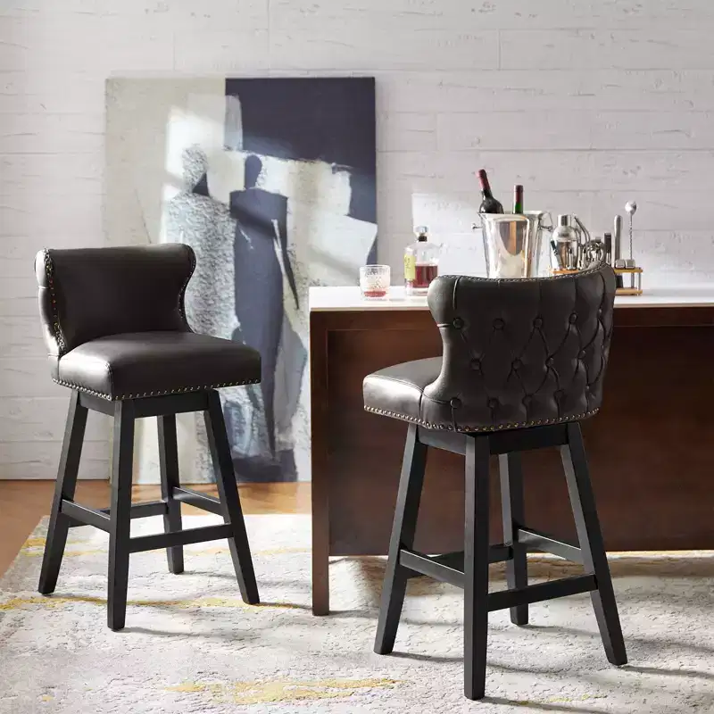 Johannes Swivel Bar & Counter Stool Set of 2|HULALA HOME