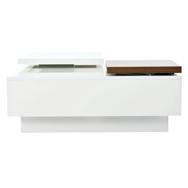 Square Wood Coffee Table with High Gloss finish