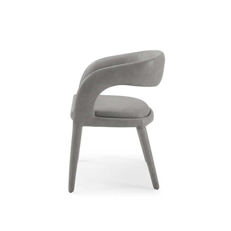 Modrest Faerron Modern Grey Leatherette Dining Chair