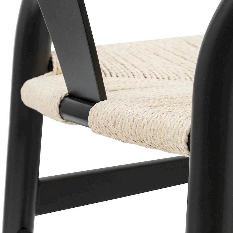 Poly & Bark Weave Chair - Solid Wood with Woven Seat