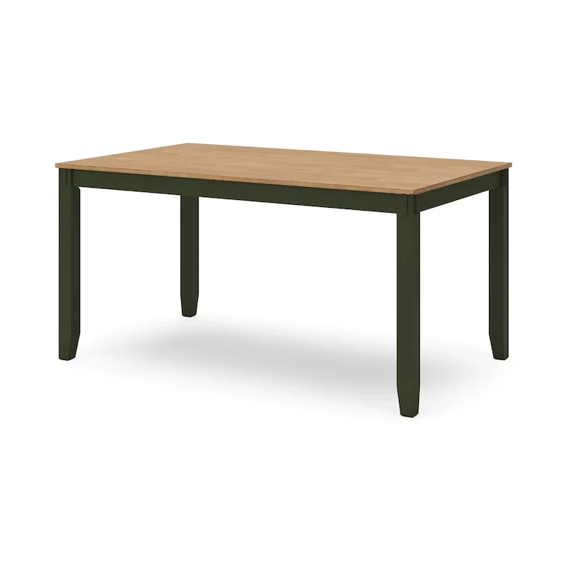 Gasy Dining Table Set with 4 Chairs, 1 Bench, Dark Green Wood, Brown