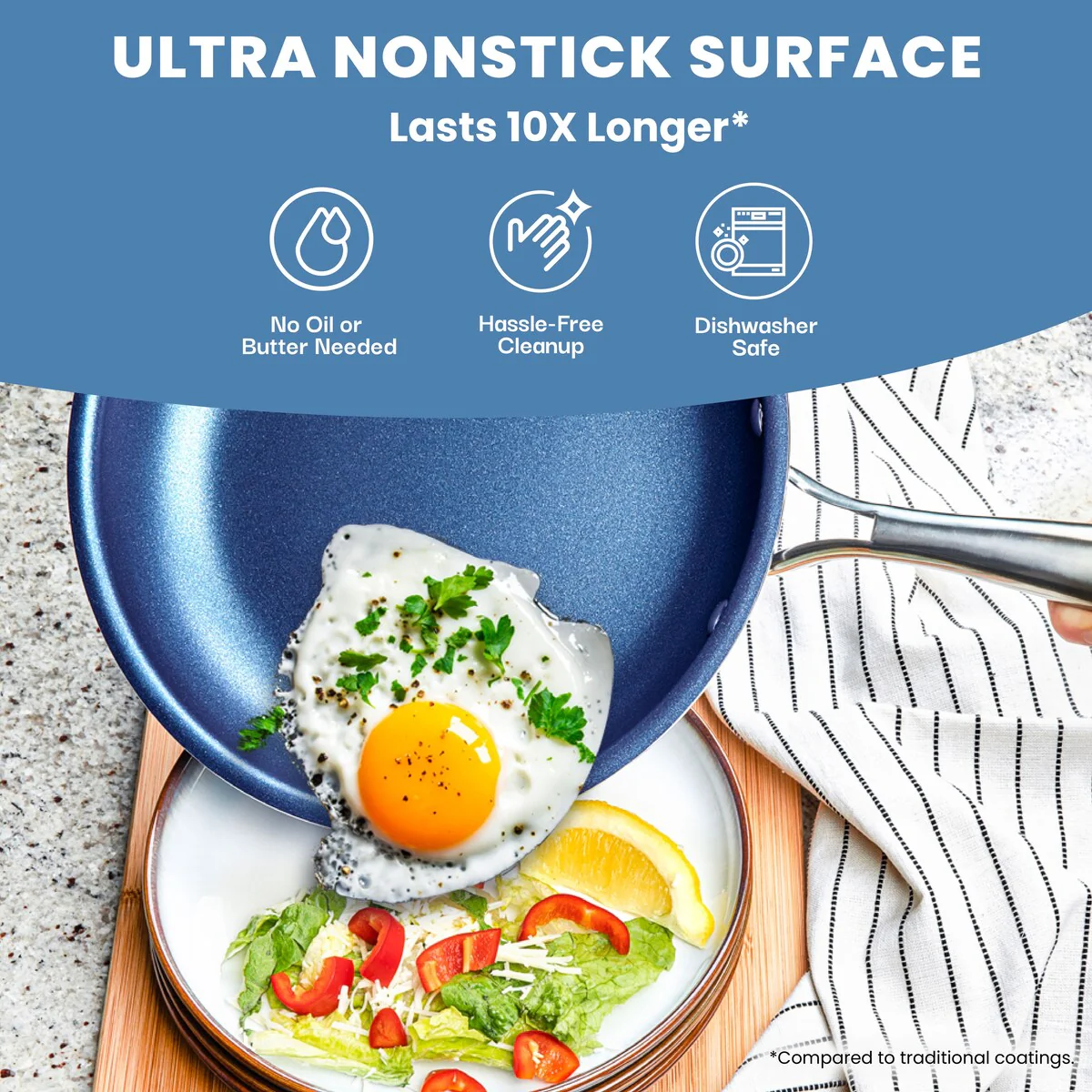 Granitestone Blue 20 Pc Nonstick Cookware Set