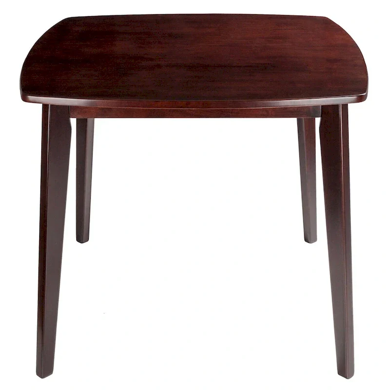 Solid Wood Dining Table - Walnut, 34.02 x 34.02 x 29.33 Inches