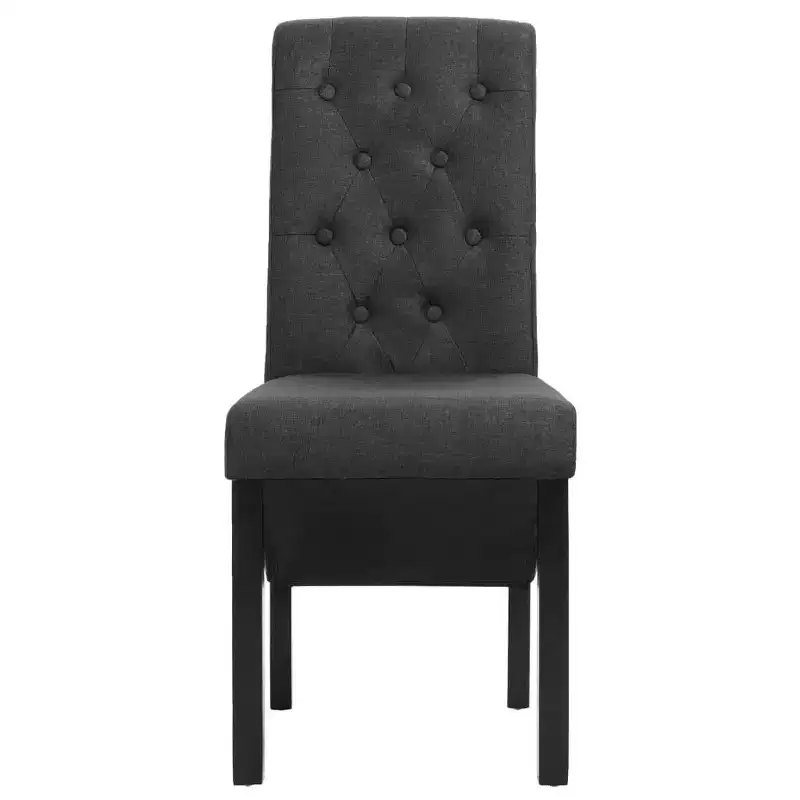 CLIHOME Modern style dining chair, solid wood leg soft cushion fabric kitchen chair(Set of 2)